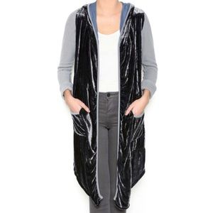 New Pete & Greta Johnny Was Brand Velvet Cardigan Long Sweater SZ Medium